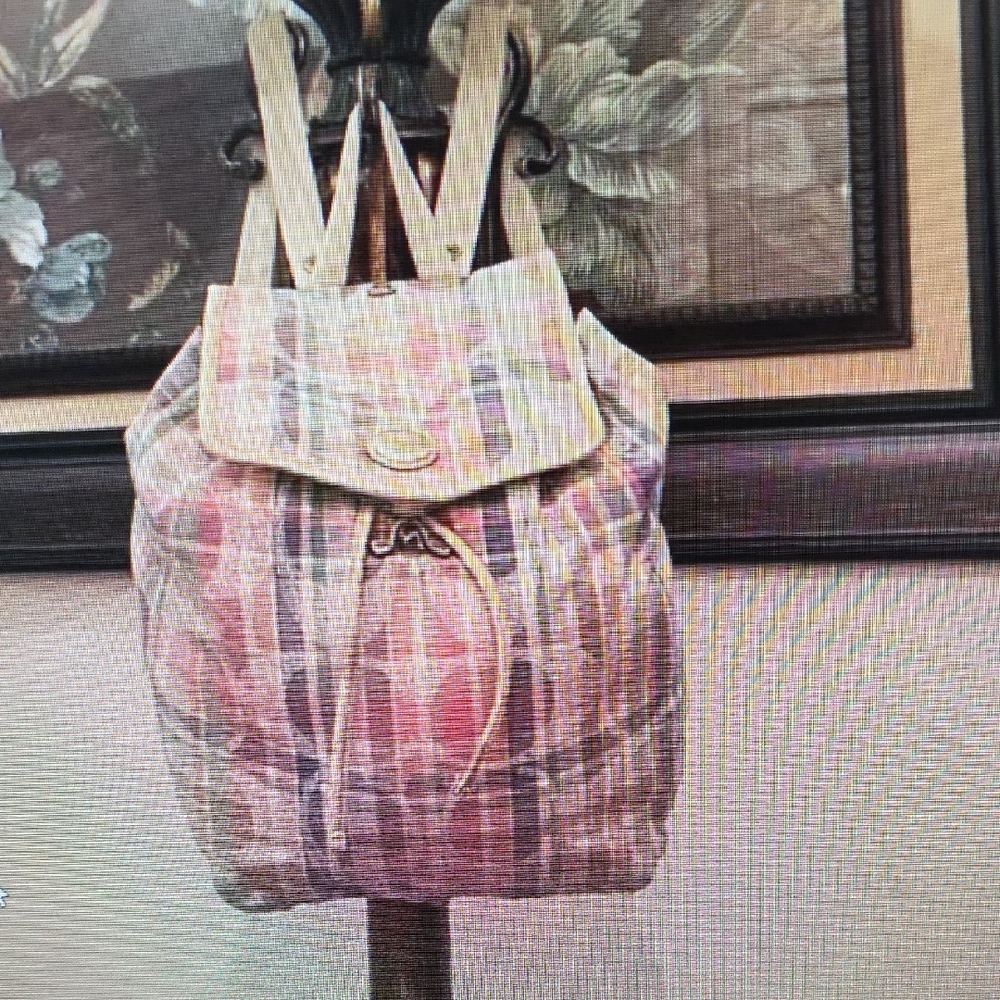 Coacg Plaid Backpack with Drawstring Closure - image 1